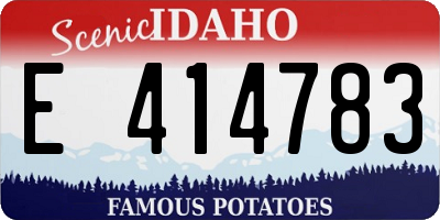 ID license plate E414783