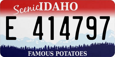 ID license plate E414797
