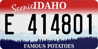 ID license plate E414801
