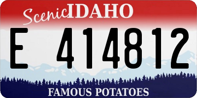 ID license plate E414812