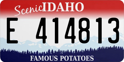 ID license plate E414813