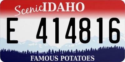 ID license plate E414816