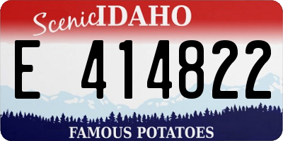 ID license plate E414822