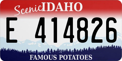 ID license plate E414826