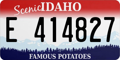 ID license plate E414827