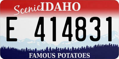 ID license plate E414831