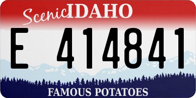 ID license plate E414841