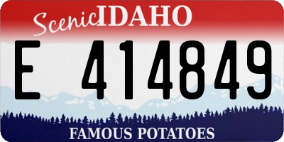 ID license plate E414849