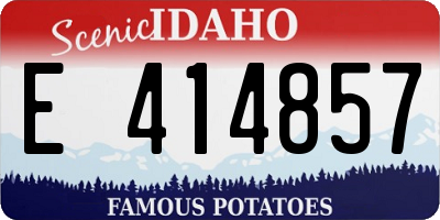 ID license plate E414857
