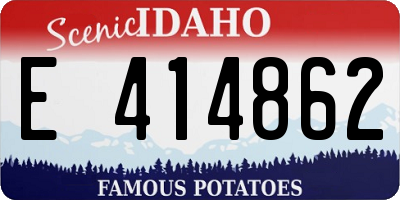 ID license plate E414862