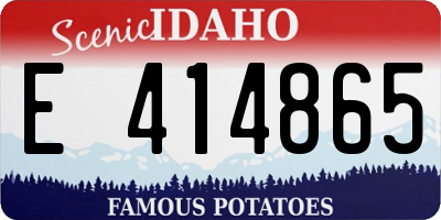 ID license plate E414865