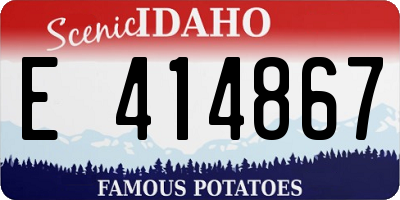 ID license plate E414867