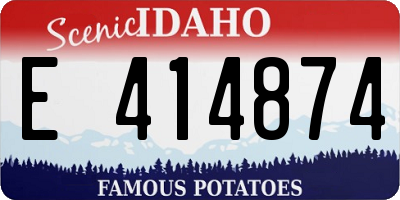 ID license plate E414874