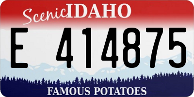 ID license plate E414875