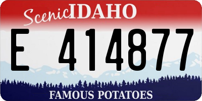 ID license plate E414877