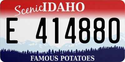 ID license plate E414880