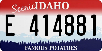 ID license plate E414881
