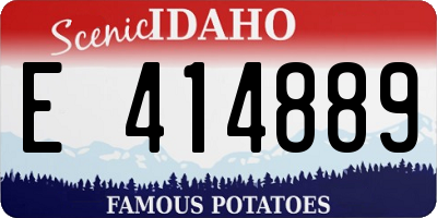 ID license plate E414889