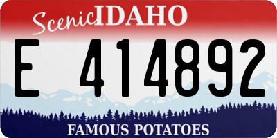ID license plate E414892