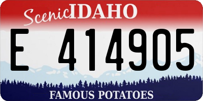 ID license plate E414905