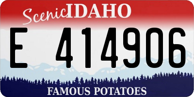 ID license plate E414906