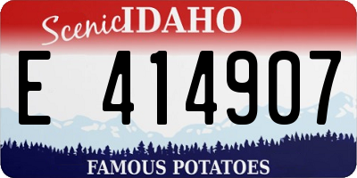 ID license plate E414907