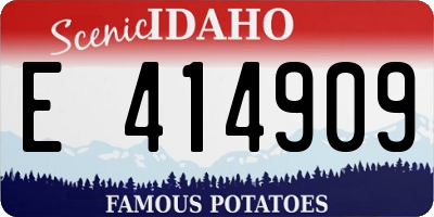 ID license plate E414909