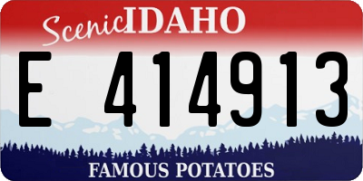 ID license plate E414913
