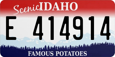 ID license plate E414914
