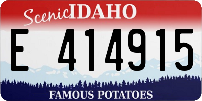 ID license plate E414915