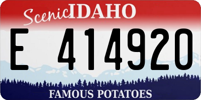 ID license plate E414920