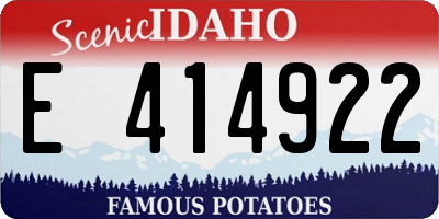 ID license plate E414922