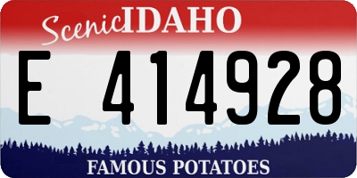 ID license plate E414928
