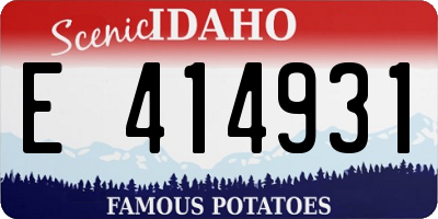 ID license plate E414931
