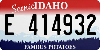 ID license plate E414932