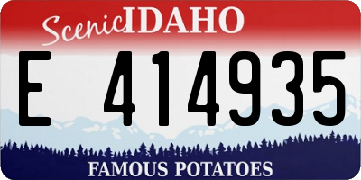 ID license plate E414935
