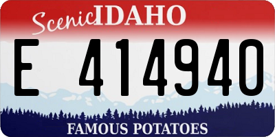 ID license plate E414940