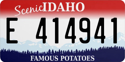 ID license plate E414941