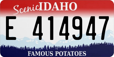 ID license plate E414947