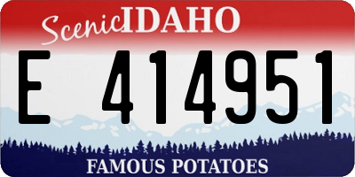 ID license plate E414951
