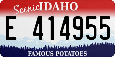 ID license plate E414955