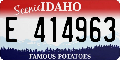 ID license plate E414963