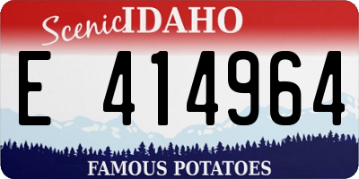 ID license plate E414964
