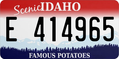 ID license plate E414965