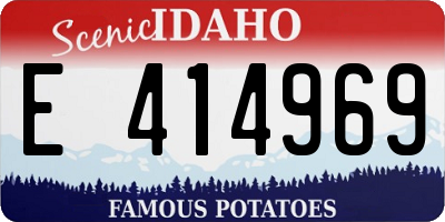 ID license plate E414969