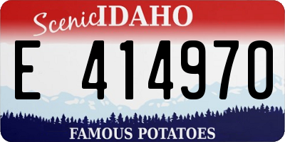 ID license plate E414970
