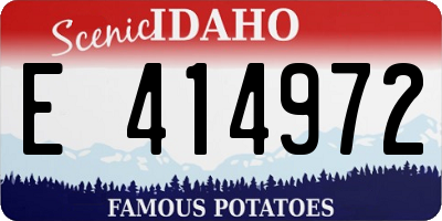 ID license plate E414972