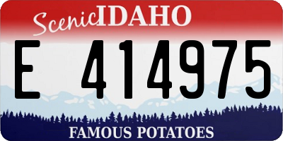 ID license plate E414975