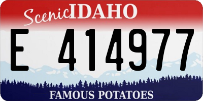 ID license plate E414977