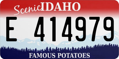 ID license plate E414979